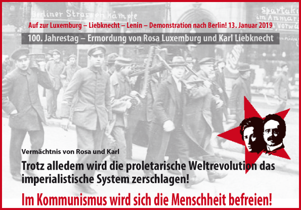 Deckblatt der Gemeinsamen Erklärung zu Rosa Luxemburg und Karl Liebknecht 2019